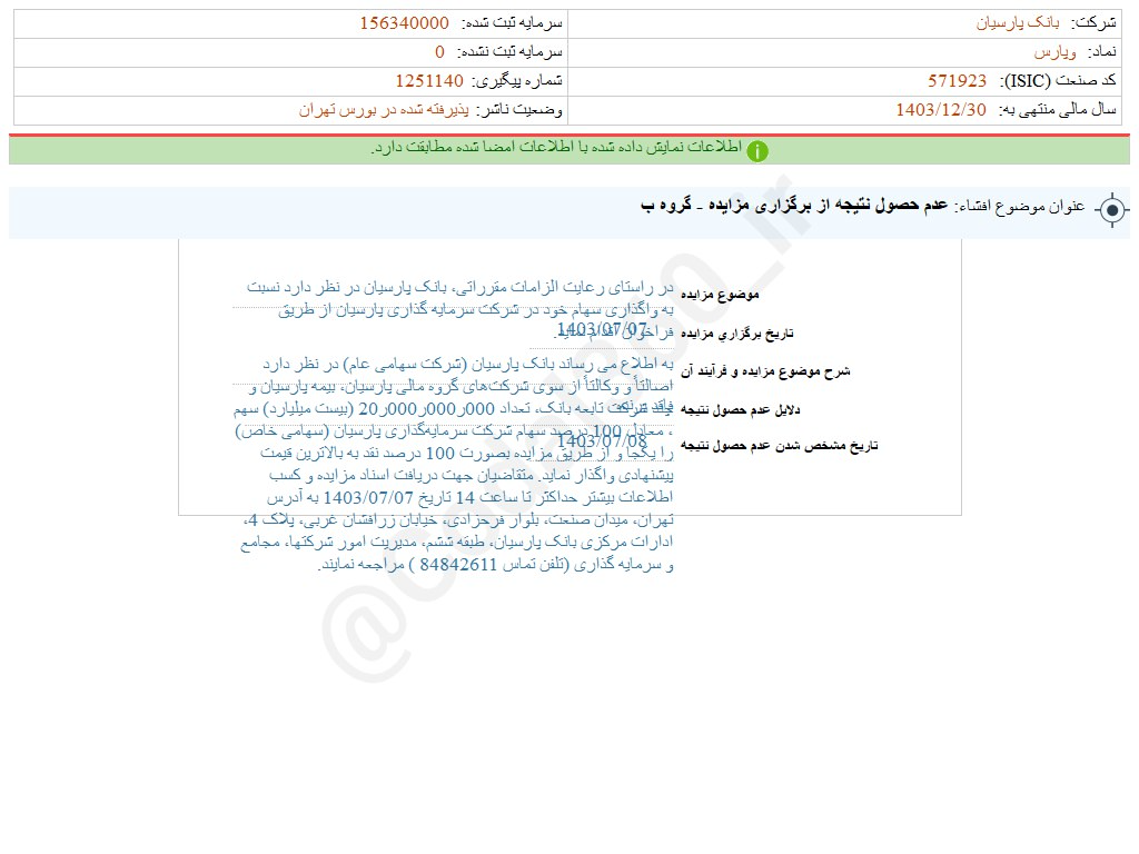 بانک پارسیان از چاله به چاه؛ بحرانی که روز به روز بیشتر می‌شود